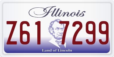 IL license plate Z617299