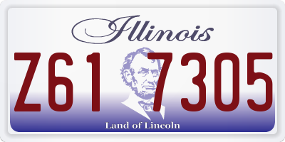 IL license plate Z617305