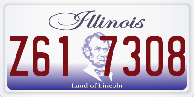 IL license plate Z617308