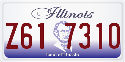 IL license plate Z617310