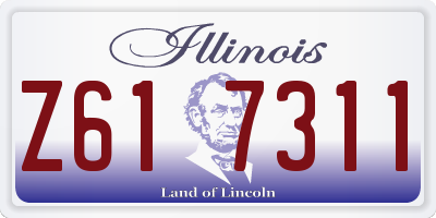 IL license plate Z617311