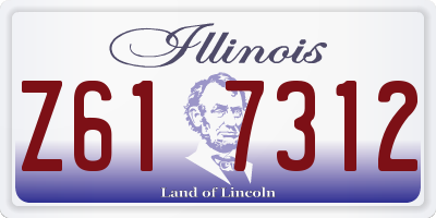 IL license plate Z617312