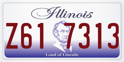 IL license plate Z617313