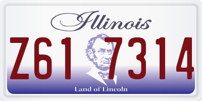 IL license plate Z617314