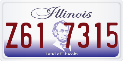 IL license plate Z617315