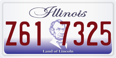 IL license plate Z617325