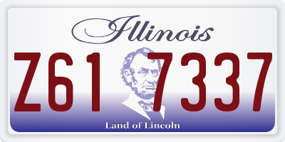 IL license plate Z617337