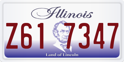 IL license plate Z617347