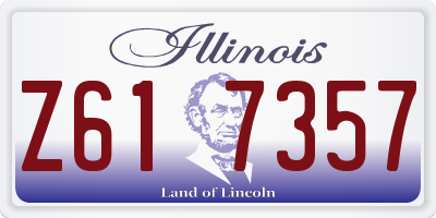 IL license plate Z617357