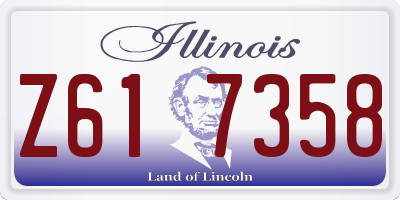 IL license plate Z617358