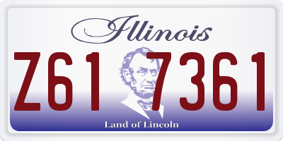 IL license plate Z617361