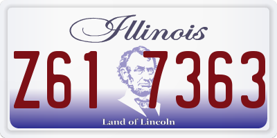 IL license plate Z617363