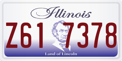 IL license plate Z617378