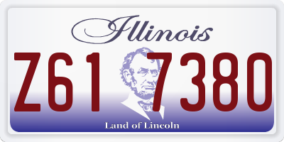 IL license plate Z617380