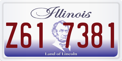 IL license plate Z617381