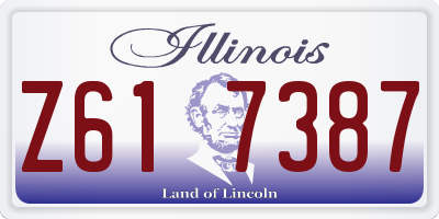 IL license plate Z617387
