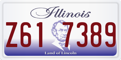IL license plate Z617389