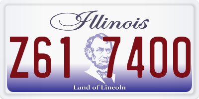 IL license plate Z617400