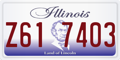 IL license plate Z617403