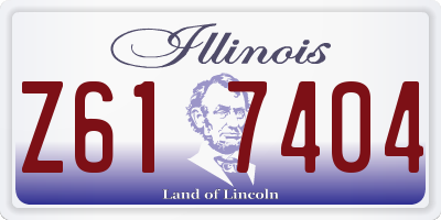 IL license plate Z617404