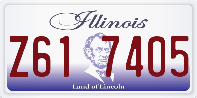 IL license plate Z617405