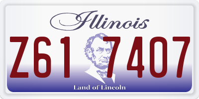 IL license plate Z617407