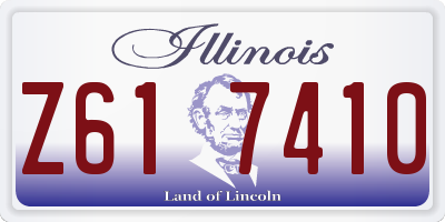 IL license plate Z617410