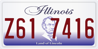 IL license plate Z617416