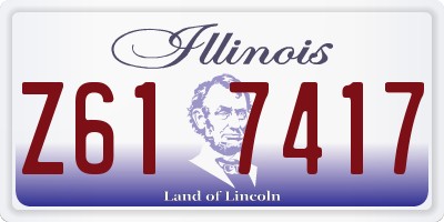 IL license plate Z617417