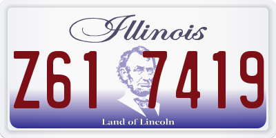 IL license plate Z617419