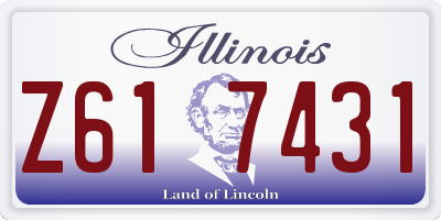 IL license plate Z617431