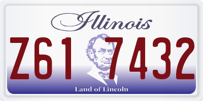 IL license plate Z617432