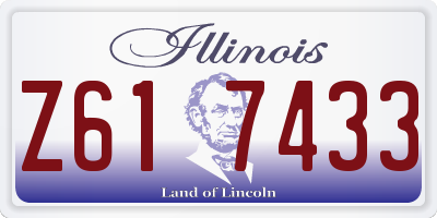 IL license plate Z617433