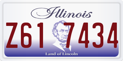 IL license plate Z617434