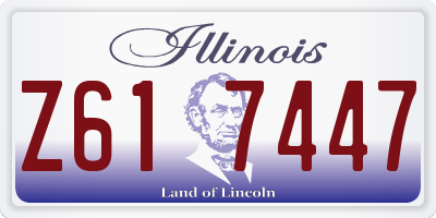 IL license plate Z617447