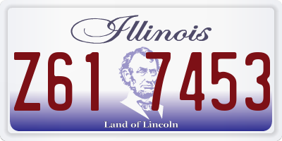 IL license plate Z617453
