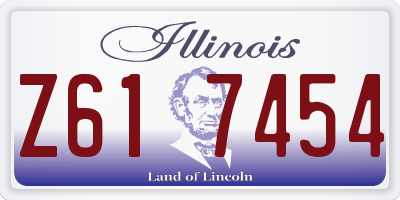 IL license plate Z617454