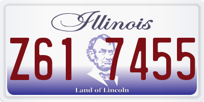 IL license plate Z617455