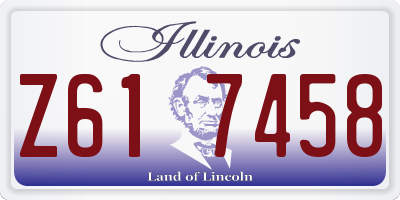 IL license plate Z617458