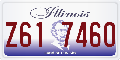 IL license plate Z617460
