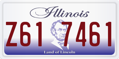 IL license plate Z617461