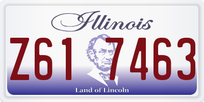 IL license plate Z617463