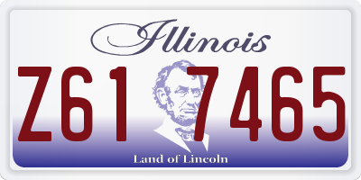 IL license plate Z617465