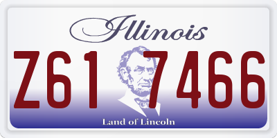 IL license plate Z617466