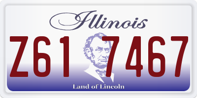 IL license plate Z617467