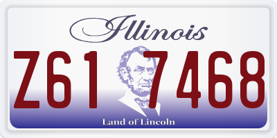 IL license plate Z617468