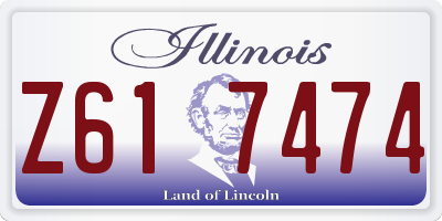 IL license plate Z617474