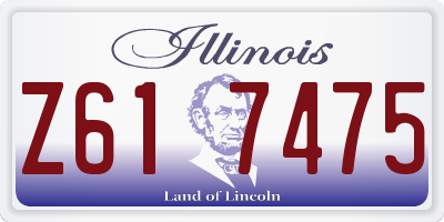 IL license plate Z617475