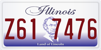 IL license plate Z617476