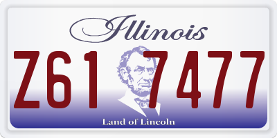 IL license plate Z617477
